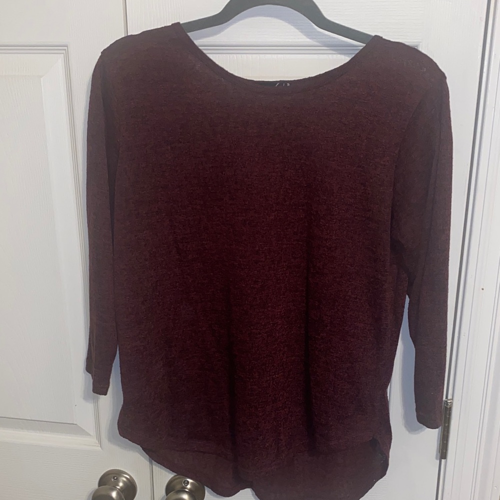 Chic Maroon Long Sleeve Top